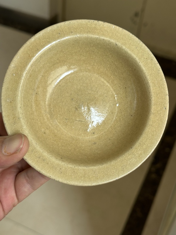 古玩陶瓷金元龍泉米黃釉洗拍賣,當前價格9999元