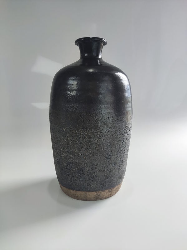 古玩陶瓷明代黑釉弦紋梅瓶(公元1368-1644)拍賣,當前價格588元