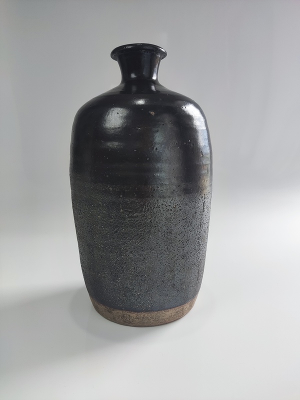 古玩陶瓷明代黑釉弦紋梅瓶(公元1368-1644)拍賣,當前價格588元