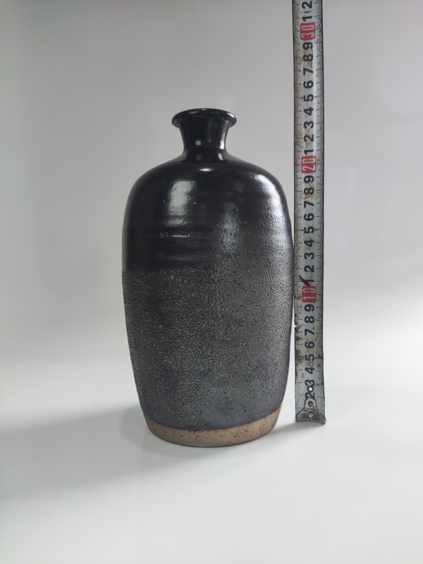 古玩陶瓷明代黑釉弦紋梅瓶(公元1368-1644)拍賣,當前價格588元