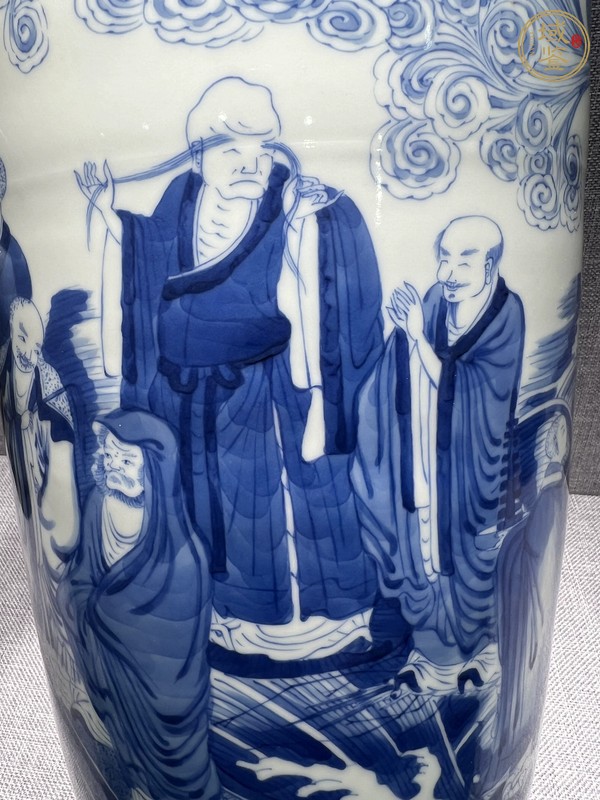 古玩陶瓷青花羅漢瓶真品鑒賞圖