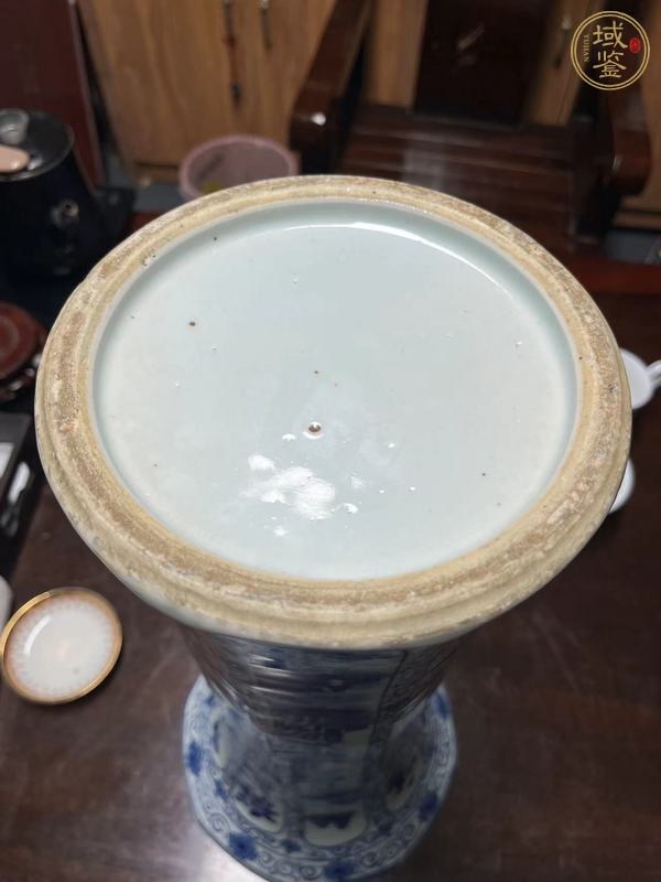 古玩陶瓷青花花觚真品鑒賞圖