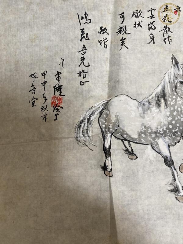 古玩字畫(huà)五花馬真品鑒賞圖