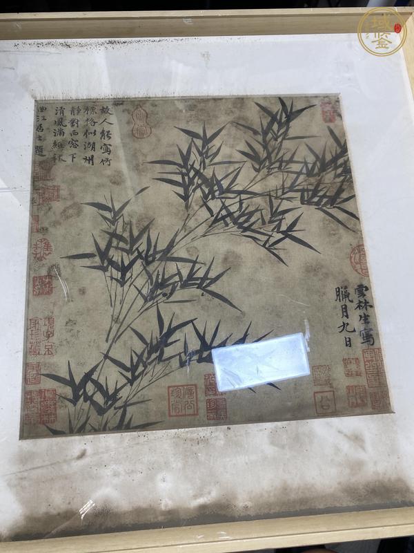 古玩字畫墨竹圖真品鑒賞圖