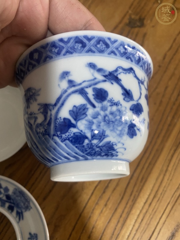 古玩陶瓷青花蓋碗真品鑒賞圖