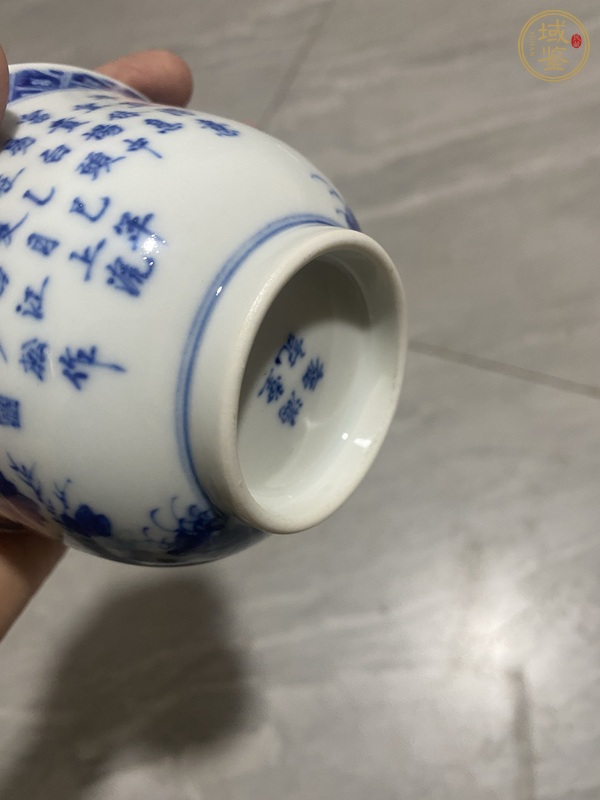 古玩陶瓷青花蓋碗真品鑒賞圖