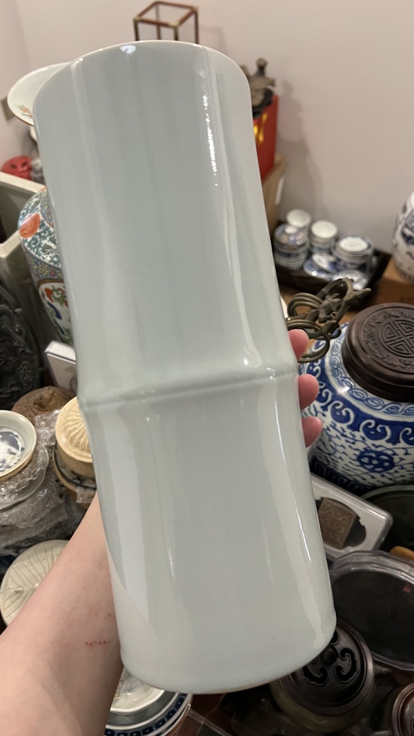 古玩陶瓷民國竹節型筆筒拍賣,當前價格999元
