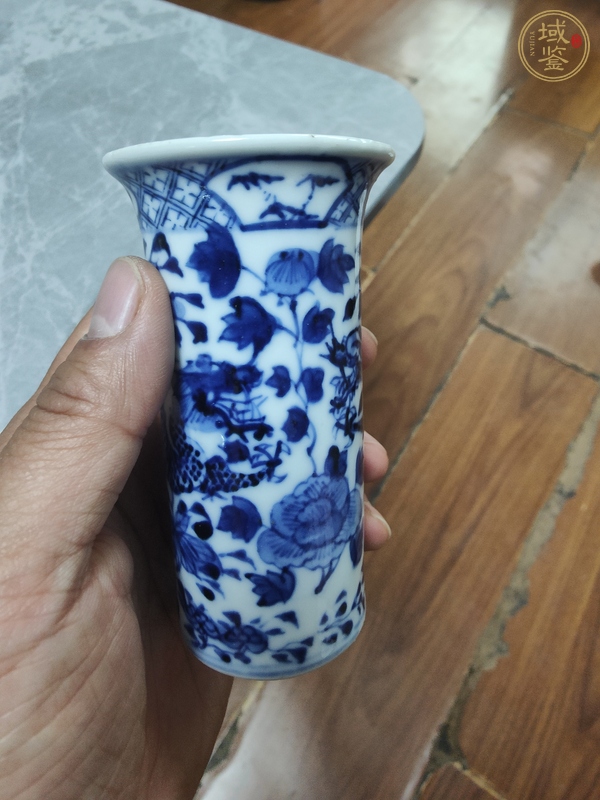 古玩陶瓷青花花觚真品鑒賞圖