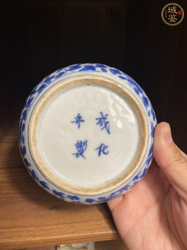 古玩陶瓷青花花卉紋蓋盒真品鑒賞圖