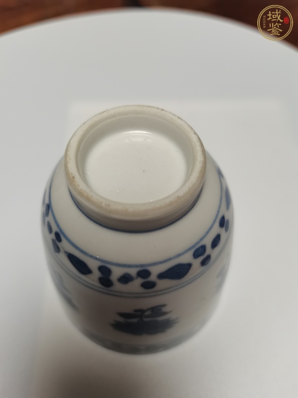 古玩陶瓷青花花卉紋仰鐘杯，注意品相真品鑒賞圖