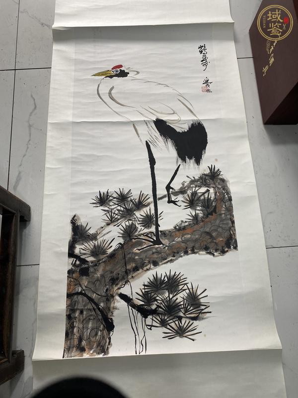 古玩字畫鶴壽真品鑒賞圖