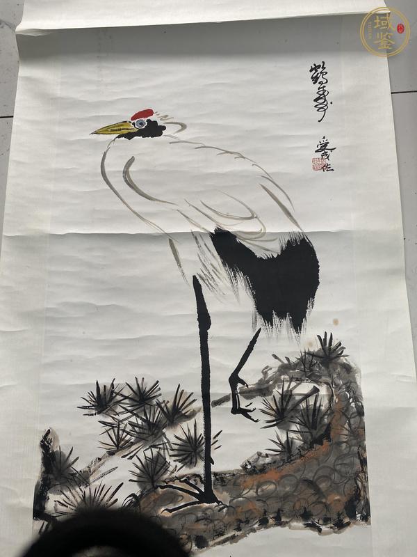 古玩字畫鶴壽真品鑒賞圖