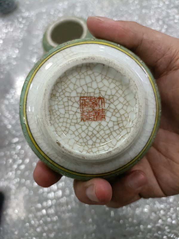 古玩陶瓷哥釉五彩文房器三件拍賣,當前價格2888元