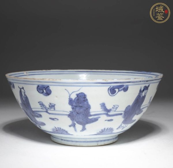 古玩陶瓷八仙圖青花碗真品鑒賞圖