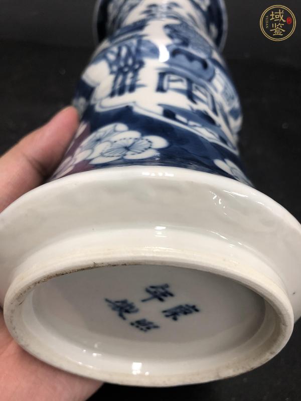 古玩陶瓷青花雜寶梅花花觚  真品鑒賞圖