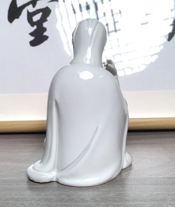 古玩陶瓷德化白瓷觀音造像拍賣,當前價格290元