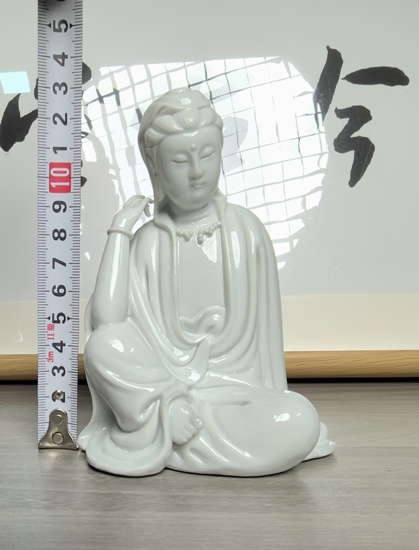 古玩陶瓷德化白瓷觀音造像拍賣,當前價格290元