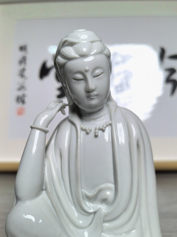 古玩陶瓷德化白瓷觀音造像拍賣,當前價格290元