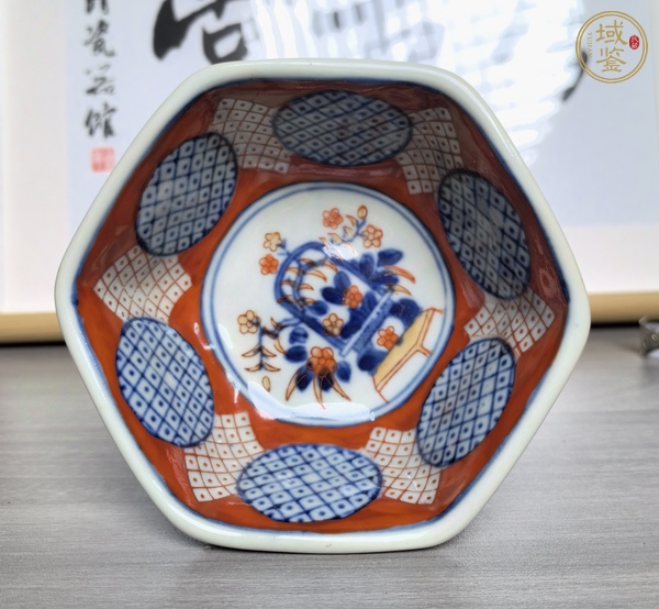 古玩陶瓷青花加彩高足碗真品鑒賞圖