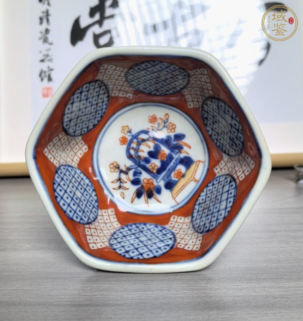 古玩陶瓷青花加彩高足碗真品鑒賞圖