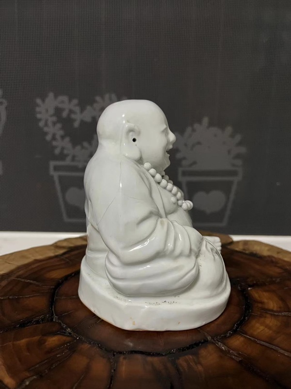 古玩陶瓷民國(guó)時(shí)期德化窯白釉彌勒佛像拍賣(mài),當(dāng)前價(jià)格550元