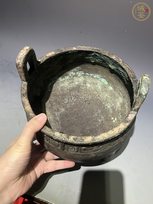 古玩銅器龍紋鼎真品鑒賞圖