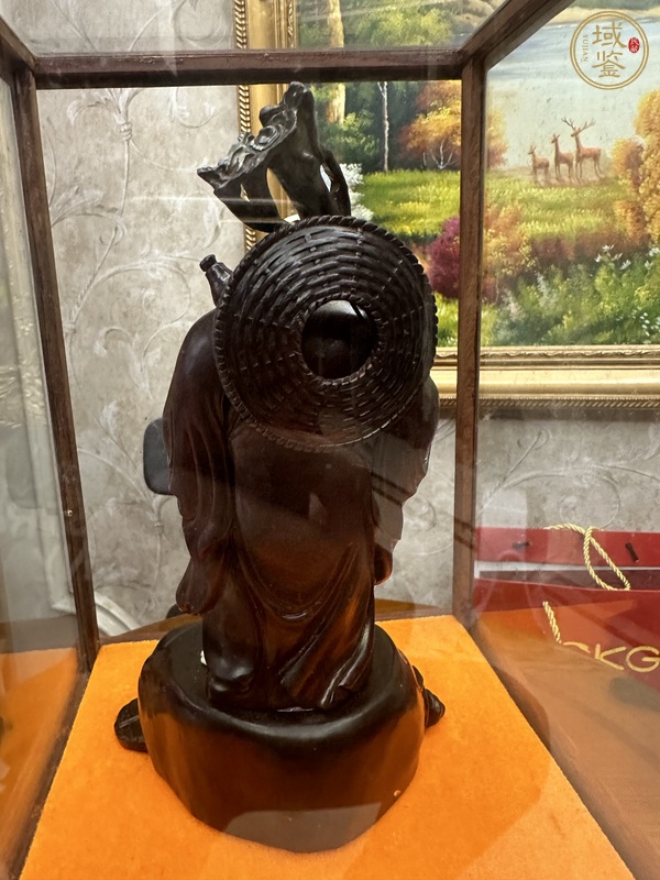 古玩雜項(xiàng)紫檀木雕嵌入象牙雕大肚佛真品鑒賞圖