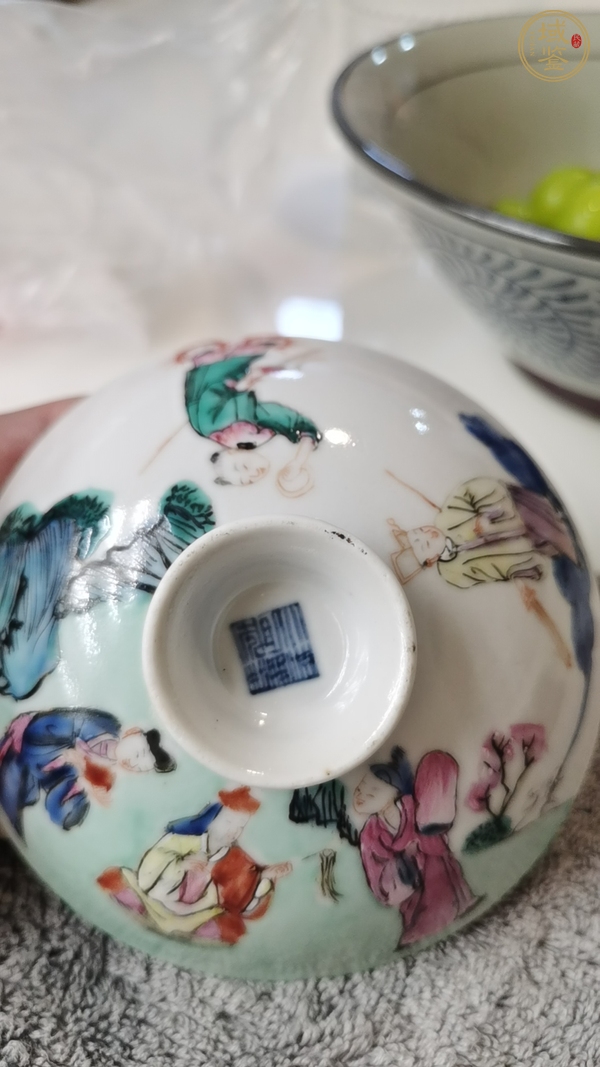 古玩陶瓷粉彩蓋子真品鑒賞圖