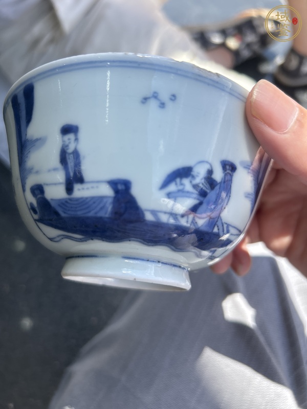 古玩陶瓷青花赤??賦蓋碗真品鑒賞圖