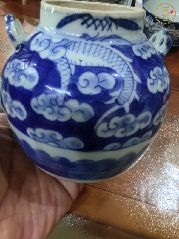 古玩陶瓷青花云龍紋提梁壺真品鑒賞圖