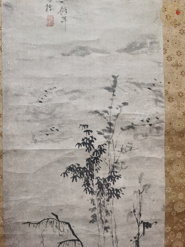 古玩字畫溪山茅屋真品鑒賞圖