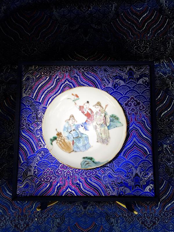 古玩陶瓷【精品同治】粉彩人物故事紋描金花口盤拍賣,當(dāng)前價(jià)格2980元