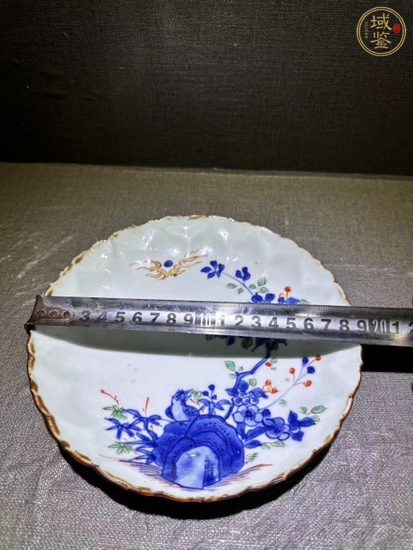 古玩陶瓷天啟·青花五彩花鳥盤真品鑒賞圖