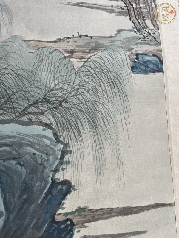 古玩字畫(huà)溪山訪友真品鑒賞圖