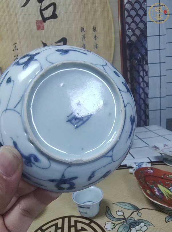 古玩陶瓷晚明青花小碟真品鑒賞圖