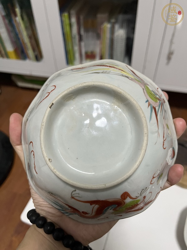 古玩陶瓷龍鳳紋碗真品鑒賞圖