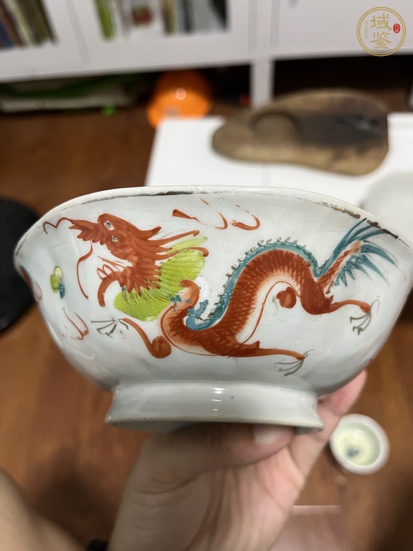 古玩陶瓷龍鳳紋碗真品鑒賞圖