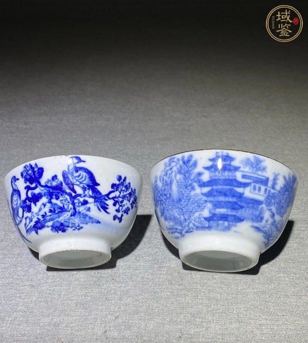 古玩陶瓷花鳥紋青花杯真品鑒賞圖