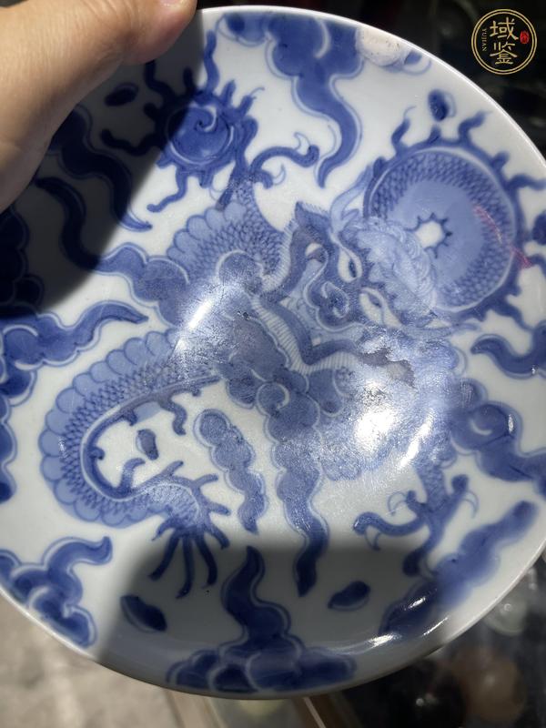 古玩陶瓷青花龍紋盤真品鑒賞圖