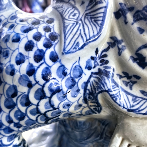 古玩陶瓷青花觀音菩薩造像拍賣,當前價格6800元
