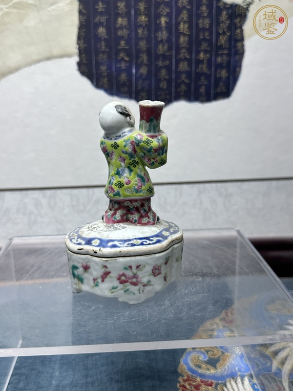 古玩陶瓷童子蓋盒真品鑒賞圖