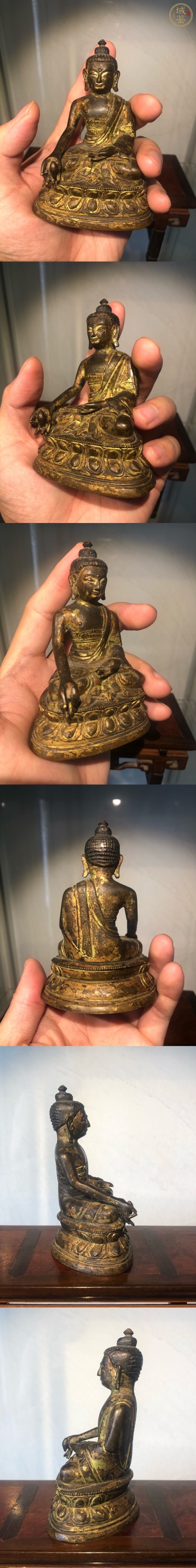 古玩雜項(xiàng)銅鎏金藥師佛真品鑒賞圖