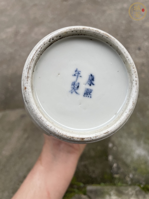 古玩陶瓷青花山水人物紋瓶真品鑒賞圖