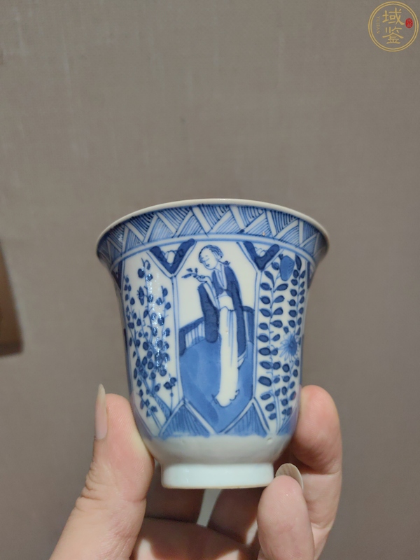古玩陶瓷晚清青花四美圖鈴鐺杯拍賣,當前價格3988元