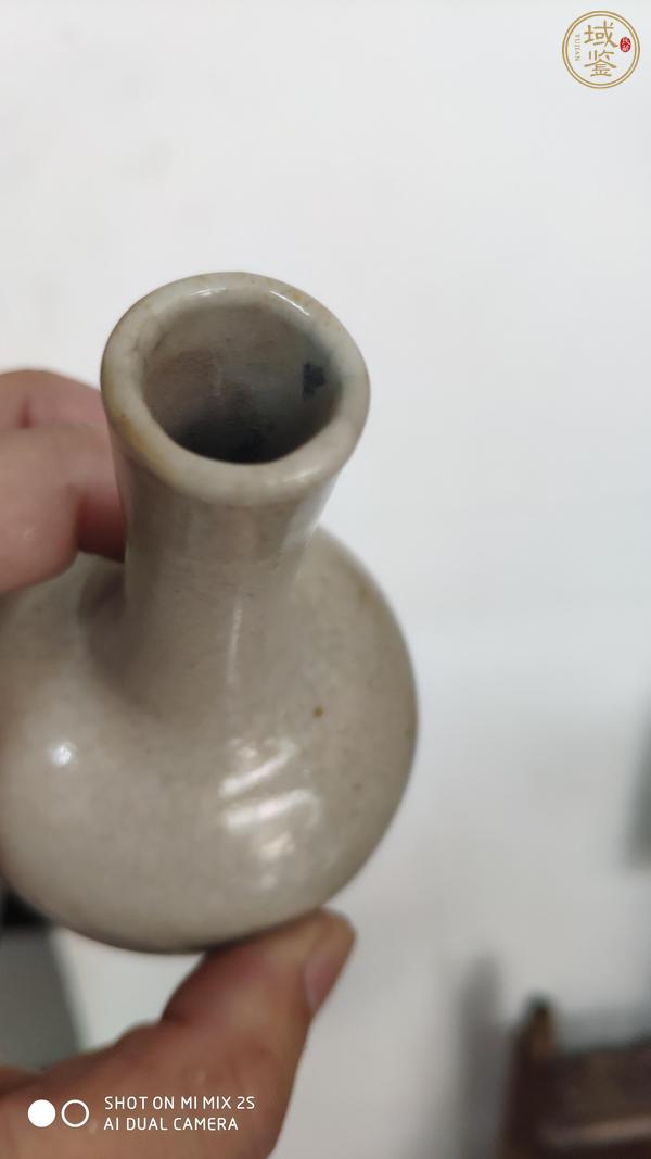 古玩陶瓷哥釉小天球瓶，模糊，偏老真品鑒賞圖