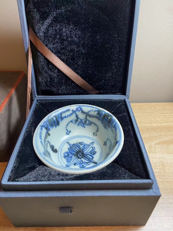 古玩陶瓷青花杯拍賣,當前價格35000元