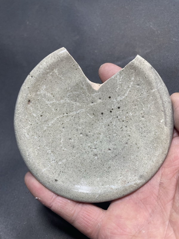古玩陶瓷五大名窯之一鈞窯月白釉賞盤拍賣,當前價格299元