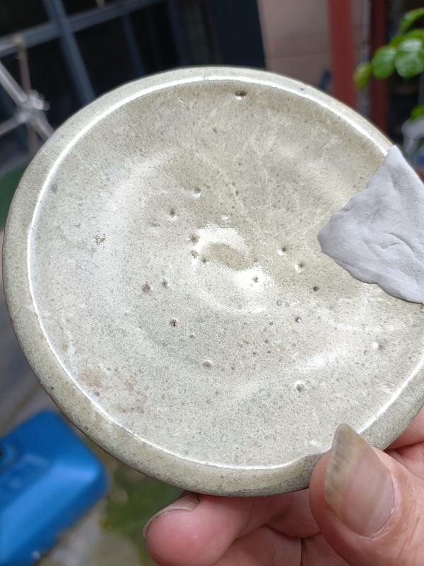 古玩陶瓷五大名窯之一鈞窯月白釉賞盤拍賣,當前價格299元