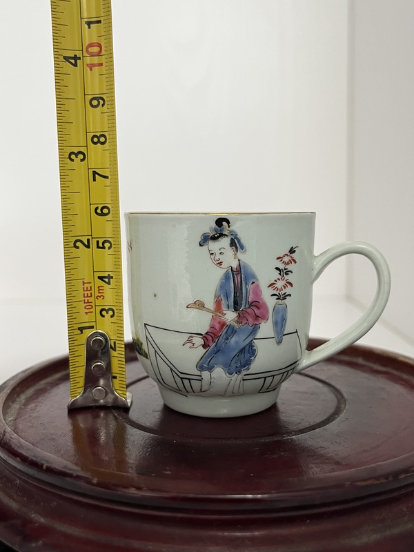 古玩陶瓷乾隆粉彩教子折桂圖馬克杯拍賣,當前價格1288元
