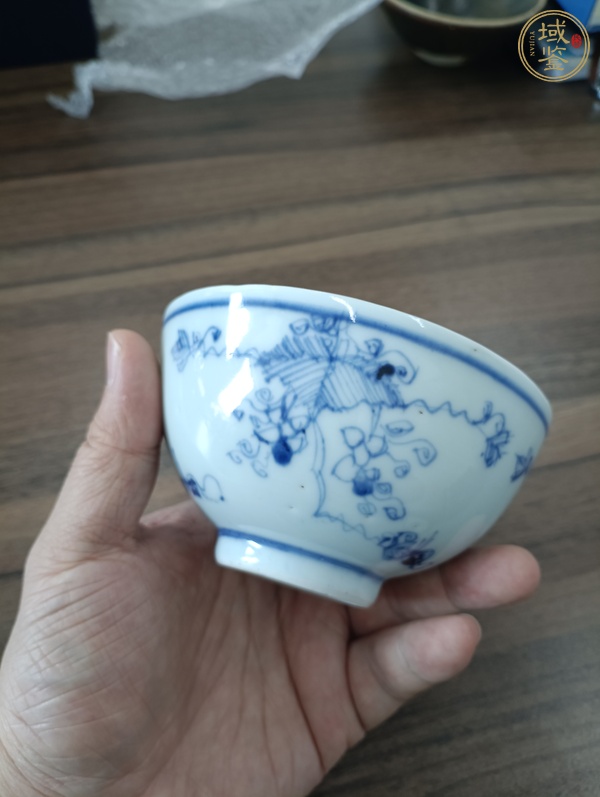 古玩陶瓷青花松鼠葡萄紋茶圓，注意品相真品鑒賞圖